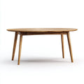 Tavolo da pranzo 180×90×76 cm in legno chiaro ovale stile nordico moderno