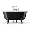 Vasca da bagno freestanding 170×75×78 cm - nero bianco - stile classico per zona bagno
