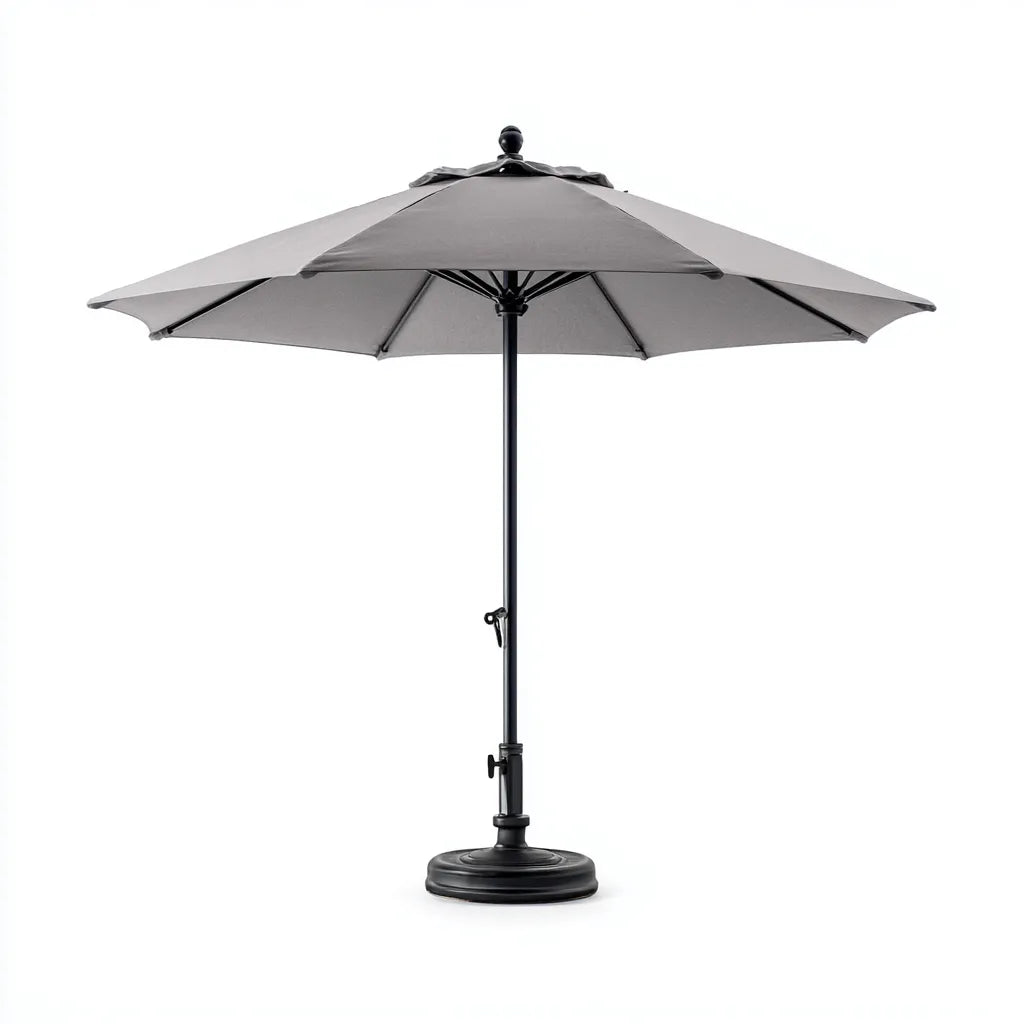 Ampio ombrellone da esterno 300×300×260 cm - grigio - all'aperto - stile moderno per terrazza e giardino
