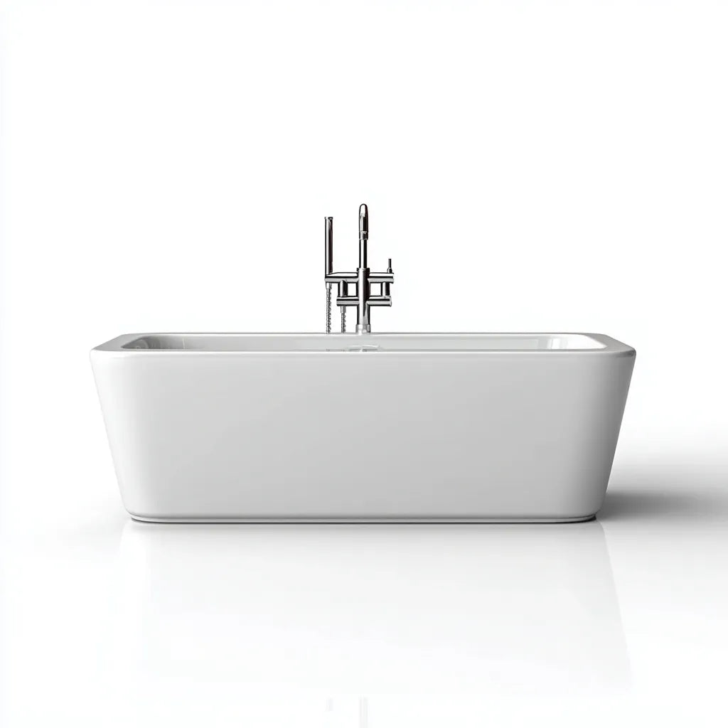 Vasca da bagno freestanding 170×80×58 cm - bianco - design moderno per bagno contemporaneo