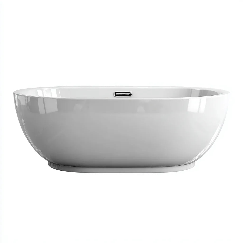 Vasca freestanding 170×75×62 cm in acrilico bianco stile elegante per bagno moderno