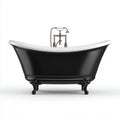 Vasca da bagno freestanding 170×75×72 cm - nero e bianco - bagno - stile classico elegante