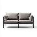 Divano da esterno 170×80×78 cm - grigio nero - seduta in tessuto con struttura essenziale per area all'aperto