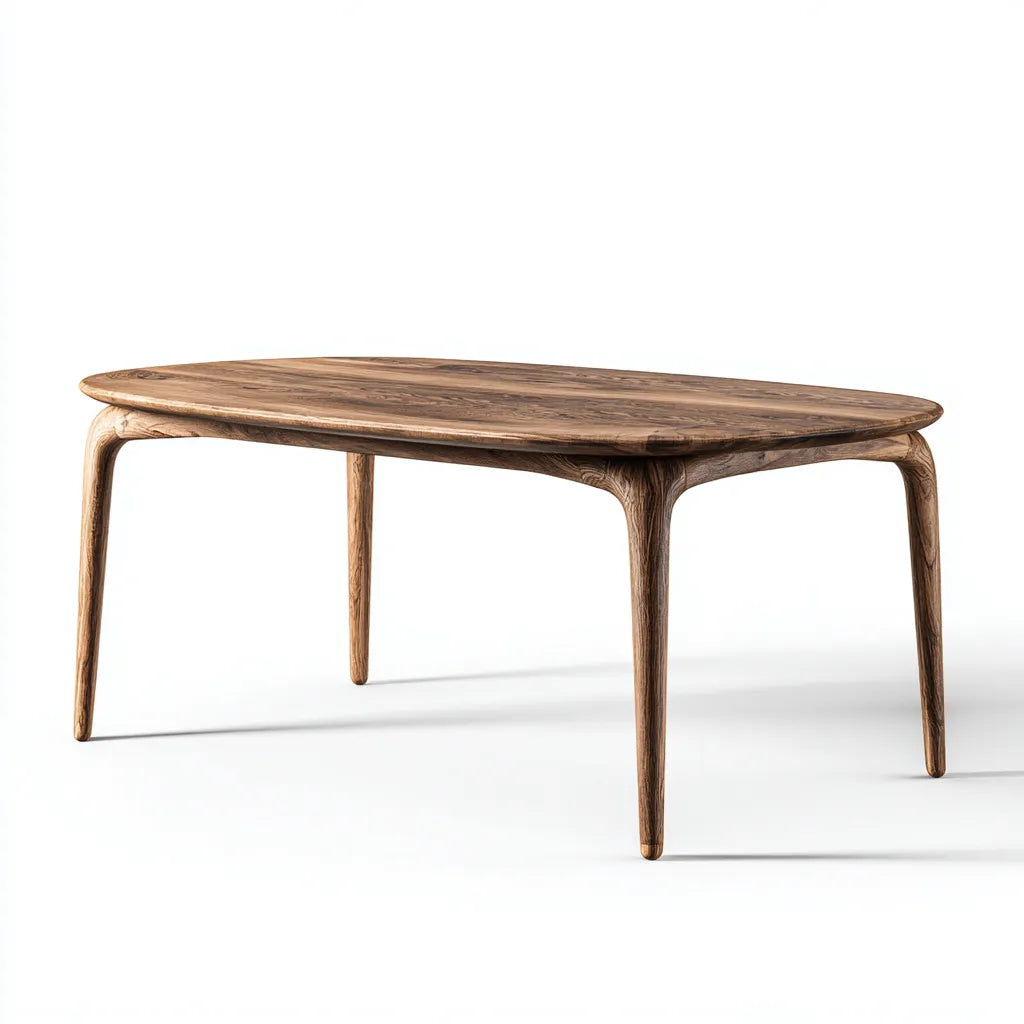 Tavolo da pranzo 160×160×75 cm in legno chiaro rotondo stile contemporaneo
