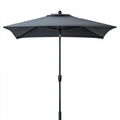 Ampio ombrellone da esterno 300×300×255 cm in tessuto nero e metallo - per sala da pranzo all'aperto
