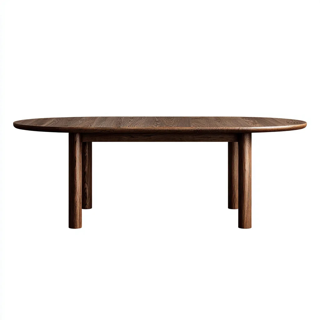 Tavolo da pranzo 200×100×75 cm - marrone scuro - sala da pranzo - stile rustico contemporaneo con piano ovale