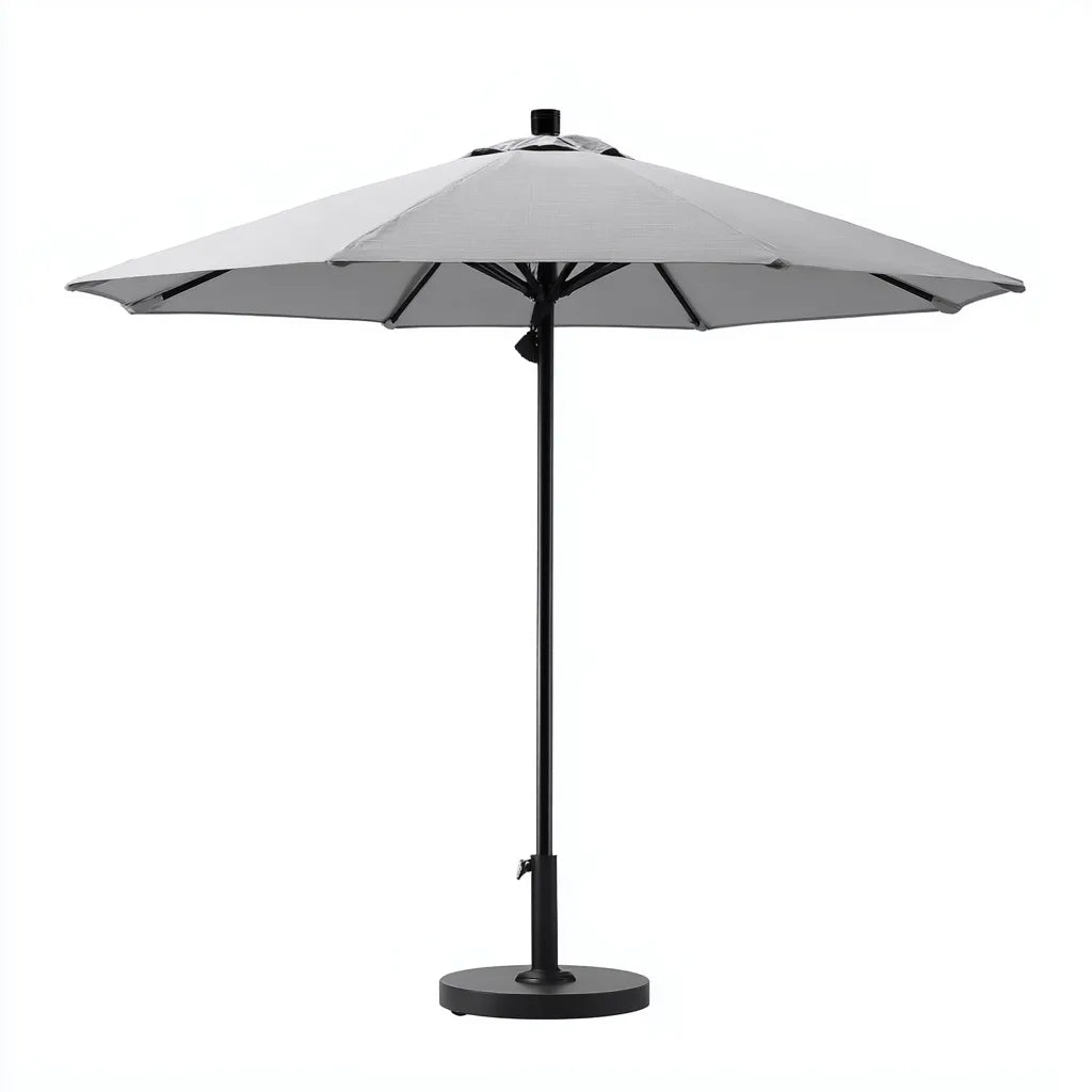 Ampio ombrellone da esterno 300×300×250 cm - grigio nero - copertura ampia per zona pranzo all'aperto